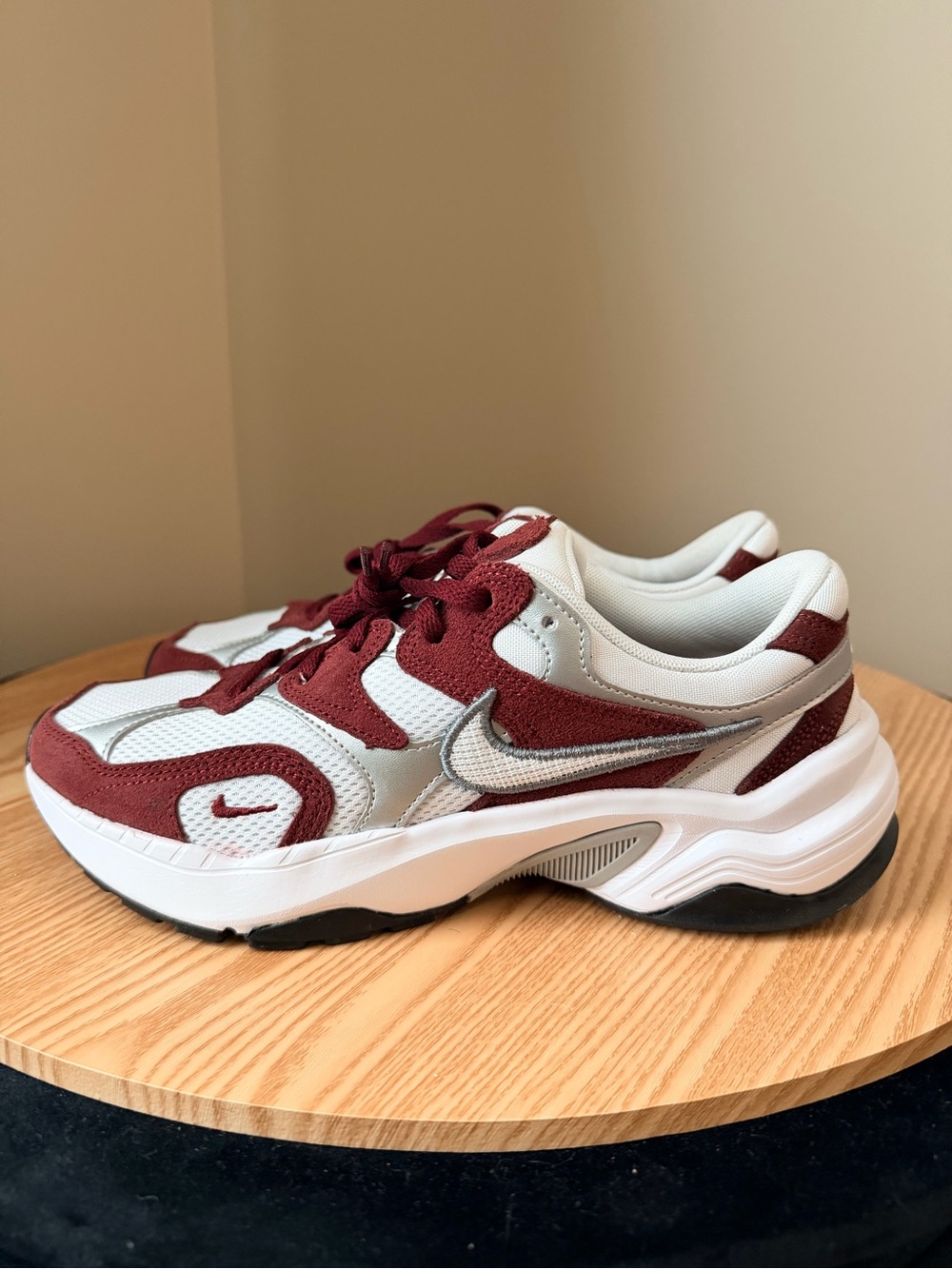 Nike Maroon and White Women's AL8 Sneakers